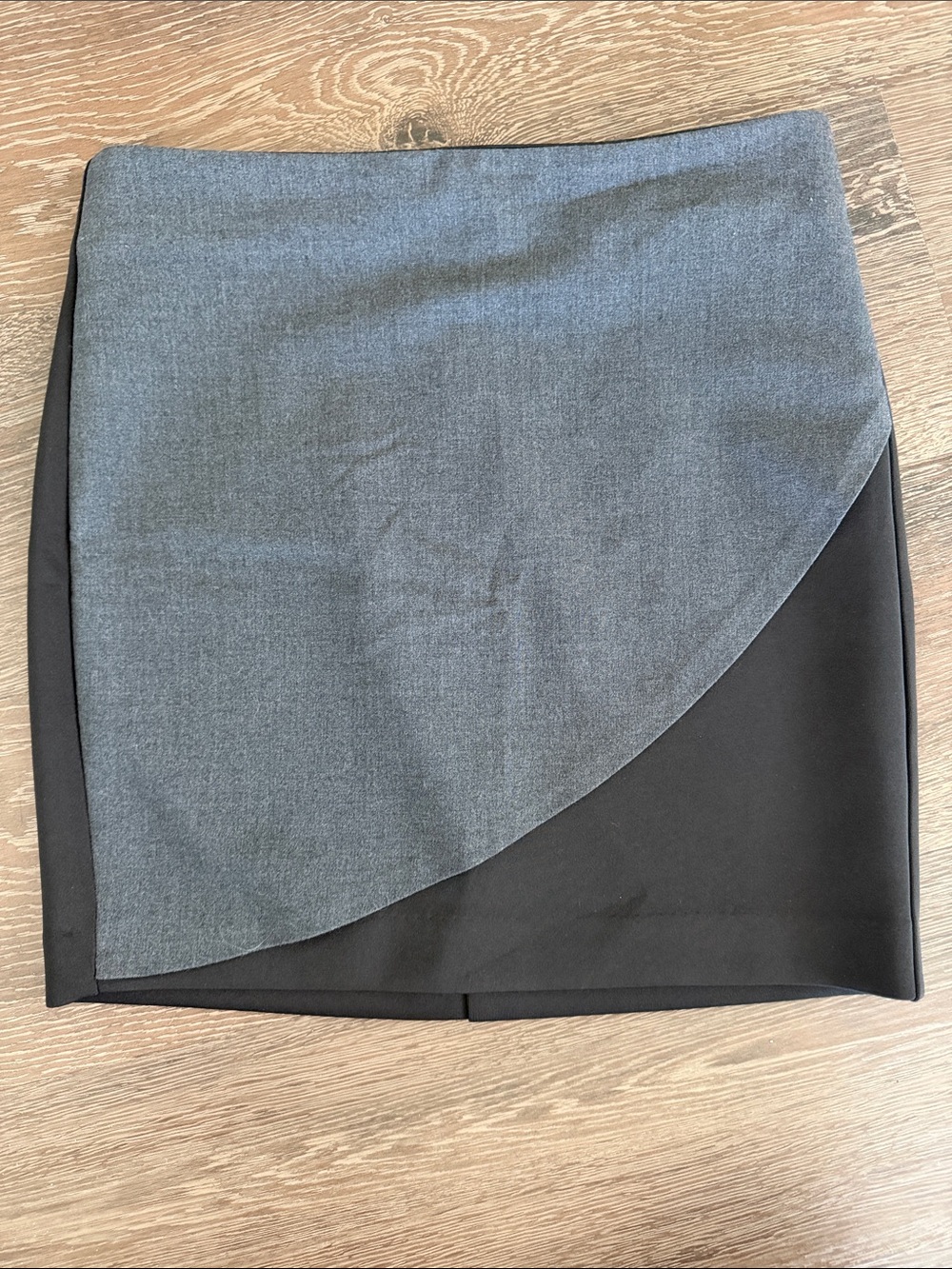 Forever 21 Gray and Black Asymmetrical Pencil Skirt